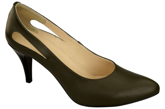 Damenschuhe Olivenpumps, Naturleder 166 ElitaBut