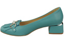 Damenschuhe Pumps verziert mit Fransen Naturleder 195 Türkis ElitaBut