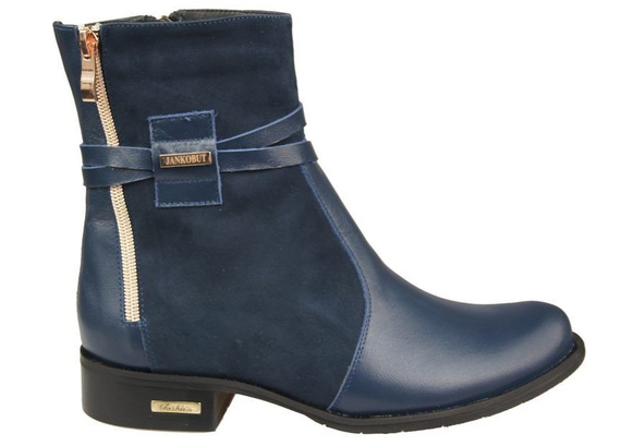 Damenschuhe Stiefeletten, Naturleder, Marineblau 885 ElitaBut