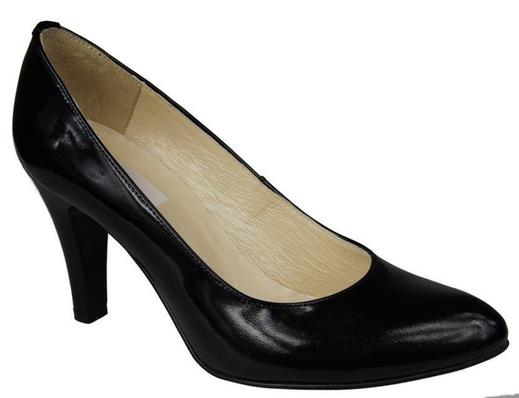 Damenschuhe Pumps Naturleder Schwarz Lack 764 ElitaBut