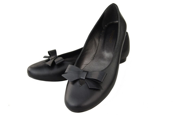 Damen Ballerinas Schwarz, Naturleder 998 ElitaBut