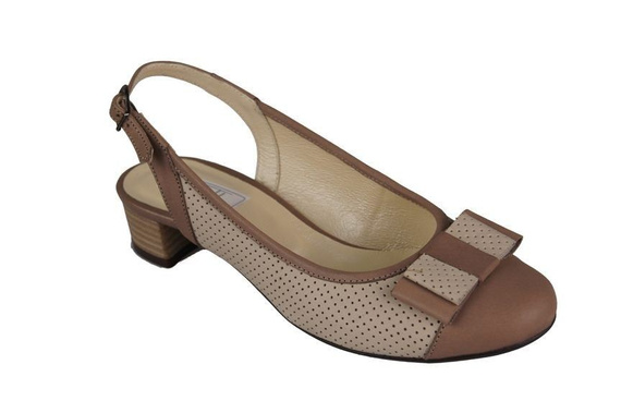 Damenschuhe Sandalen, Naturleder, Cappuccino Beige 776 ElitaBut