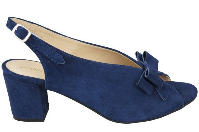 Damenschuhe Sandalen Marineblau, Naturleder, Wildleder 148 ElitaBut