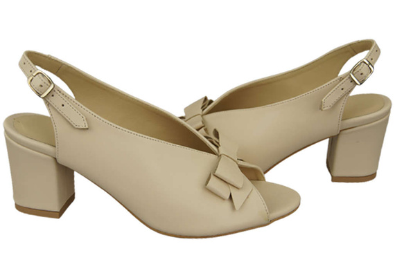 Damenschuhe Sandalen Beige, naturnarbiges Leder, 148 L ElitaBut