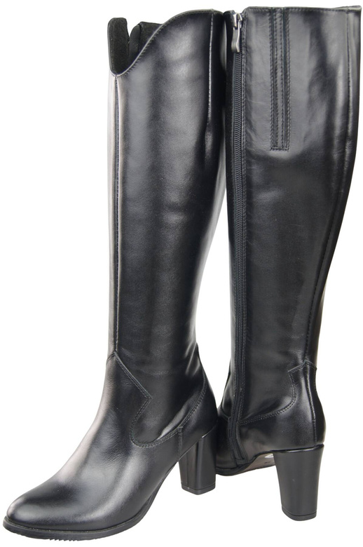 Stilvolle Damen Schwarz Stiletto Stiefel Naturleder 211 ElitaBut