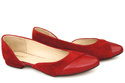 Damenschuhe Ballerinas Rot, Naturleder, Wildleder 146 ElitaBut