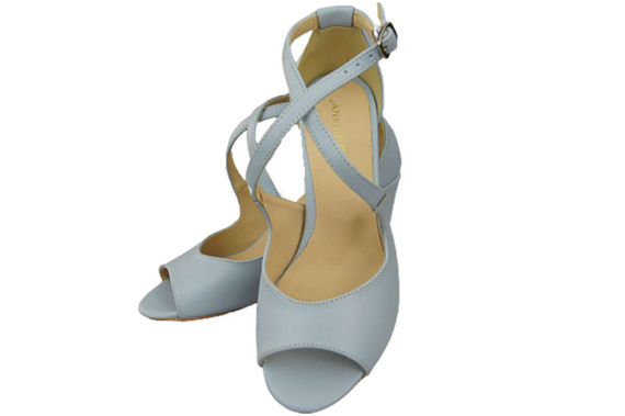 Damenschuhe Sandalen Hellblau Naturleder 186 ElitaBut