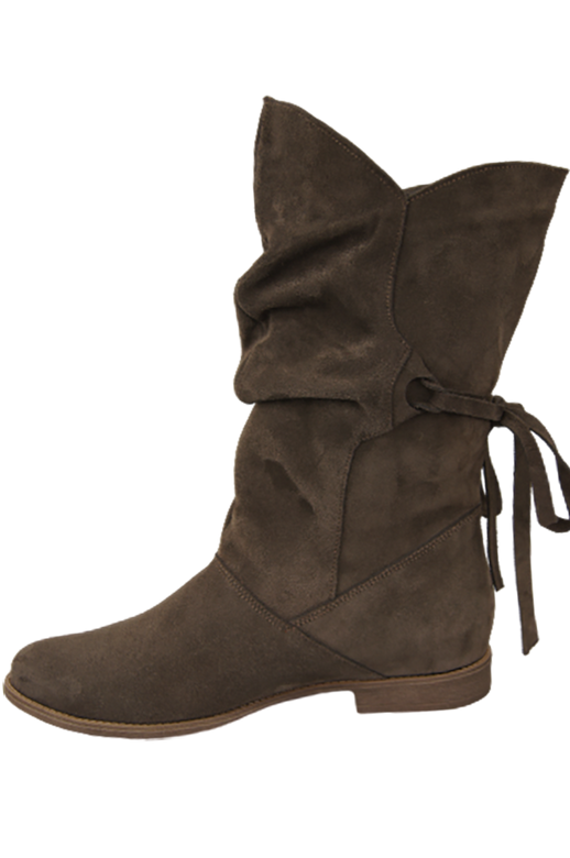 Damen Winterstiefel, Naturveloursleder, Braun 999 von ElitaBut