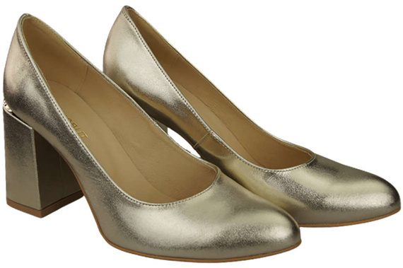 Damenschuhe Goldene Pumps, Naturleder 179 ElitaBut