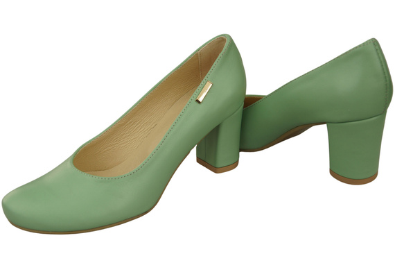 Klassische Damen Minze Leder Mandel Nase Pumps 201 ElitaBut