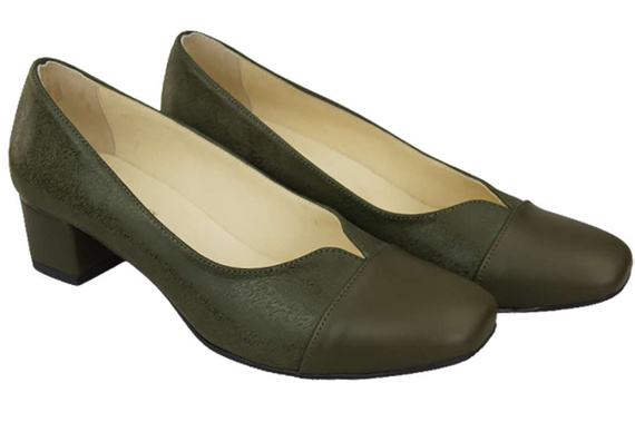 Damenschuhe Pumps Naturleder 164 Olive ElitaBut