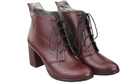 Winter-Schnürstiefel für Damen, Naturleder, Burgund 174, von ElitaBut