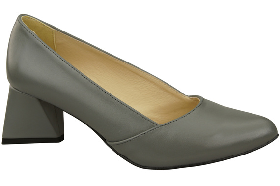 Damen Pumps Aschgrau Echtleder Spitz Zehen Absatz ElitaBut 221
