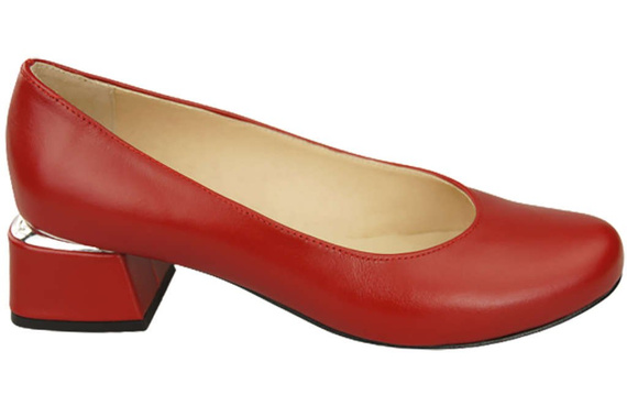 Damenschuhe Pumps Naturleder 159 Rot ElitaBut
