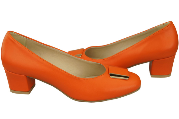 Damenschuhe Pumps Naturleder 187 Orange ElitaBut