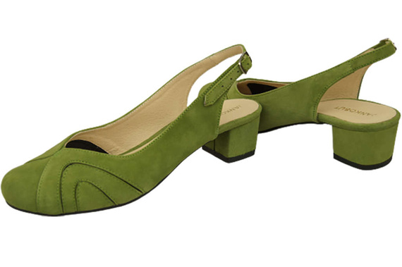 Damenschuhe Sandalen, Naturleder, Wildleder, Pistazie 842 von ElitaBut