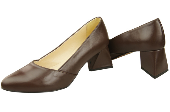 Damen Pumps Schokolade Echtleder Spitz Zehen Absatz ElitaBut 221