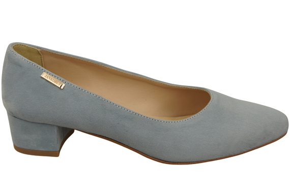 Bequeme Damen-Schuhe Hellblau aus echtem Veloursleder 220 Z ElitaBut