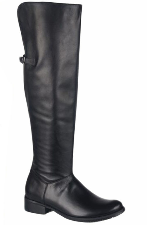 Schuhe Damenstiefel Stiefel Overknee-Stiefel, Naturleder Schwarz 690 ElitaBut