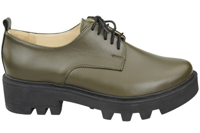 Schuhe Damen-Schnürschuhe, Olivleder, Natur 180 ElitaBut