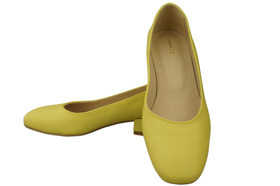 Bequeme Frauen Schuhe Zitrone Flats Natural Leder 204 ElitaBut