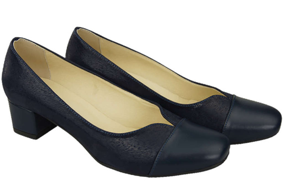 Damenschuhe Pumps Naturleder 164 Marineblau ElitaBut