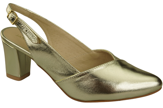 Damen Footwear Gold Stiletto Sandalen Natural Leder 217 ElitaBut