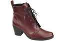 Winter-Schnürstiefel für Damen, Naturleder, Burgund 188, von ElitaBut