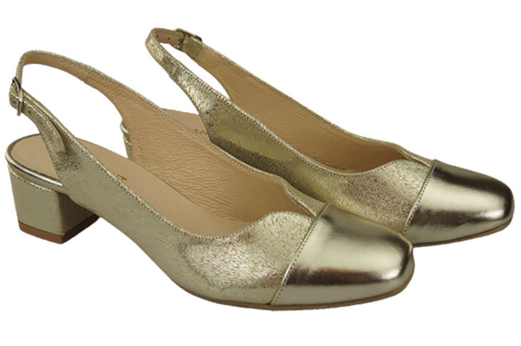 Damenschuhe Sandalen Naturleder 165 Gold ElitaBut