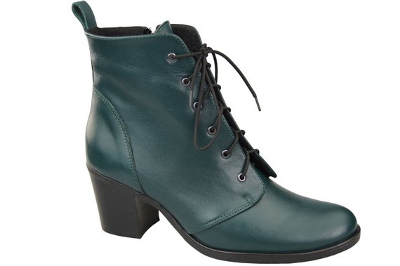 Winter-Schnürstiefeletten für Damen, Naturleder, Malachite 188, von ElitaBut