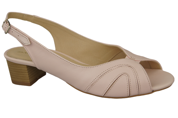 Damenschuhe Sandalen, Naturleder, Puderrosa 991 ElitaBut