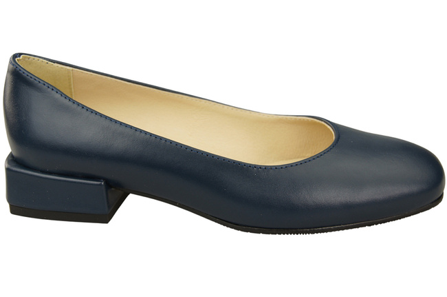 Bequeme Frauen Schuhe Marineblau Flats Natural Leder 204 ElitaBut