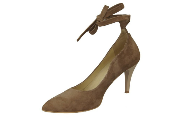 Damenschuhe Pumps, natürliches Wildleder, Cappuccino 983 ElitaBut