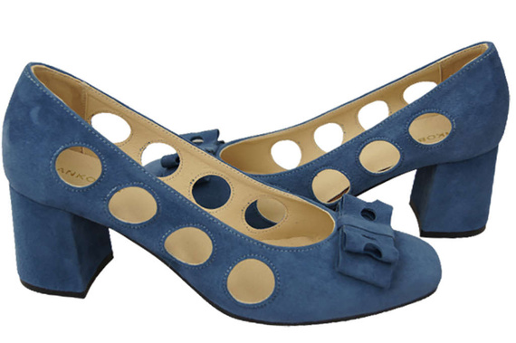 Damenschuhe Pumps Blau, natürliches Wildleder 182 ElitaBut