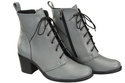 Winter-Schnürstiefel für Damen, Naturleder, Grau 188 von ElitaBut