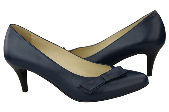 Damenschuhe Pumps Naturleder Marineblau 989 ElitaBut