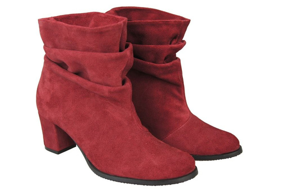 Damenschuhe Stiefel, Naturleder, Burgund 986 ElitaBut