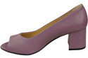 Damenschuhe PEEP TOE Pumps Lila Naturleder mit beschichtetem Absatz 192 ElitaBut