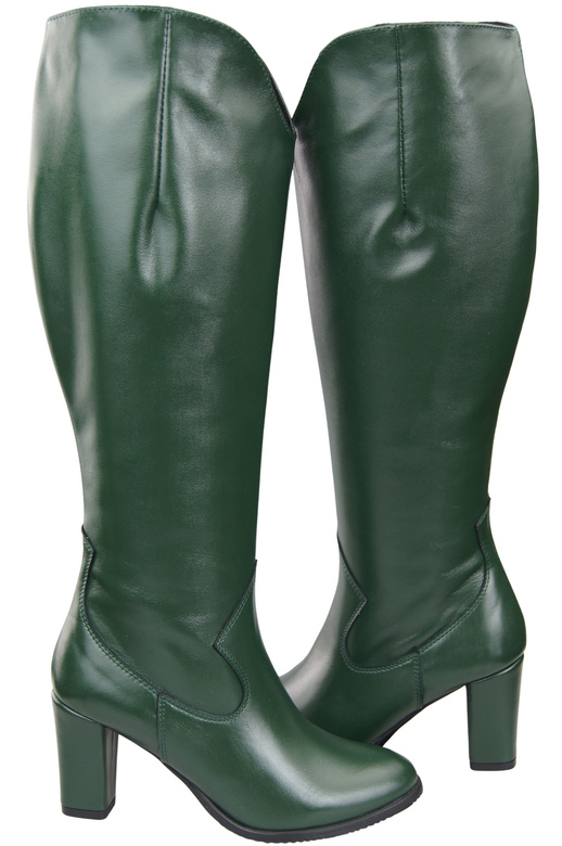 Stilvolle Damen Smaragdgrün Stiletto Stiefel Naturleder 211 ElitaBut