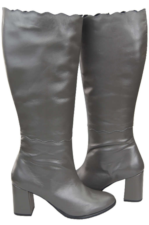 Klassische Damenstiefel, Naturleder, Graphit 176 ElitaBut