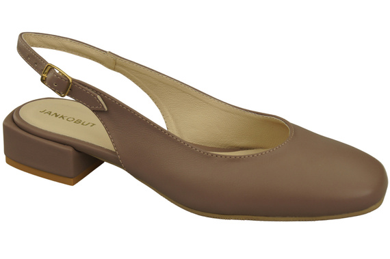 Damen Schuhe Sandalen Cappuccino Dunkel Flacher Absatz Naturleder 206 ElitaBut