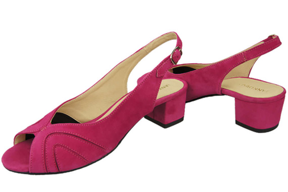 Damenschuhe Sandalen, natürliches Wildleder, Lila 991 ElitaBut