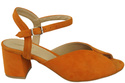 Damenschuhe Sandalen Orange, Naturleder, Wildleder 185 ElitaBut