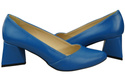 Damen Pumps Blau Echtleder Spitz Zehen Absatz ElitaBut 221