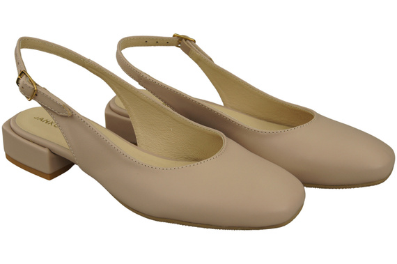 Damen Schuhe Sandalen Cappuccino Blass Flacher Absatz Naturleder 206 ElitaBut