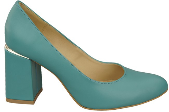 Damenschuhe Türkise Pumps, Naturleder 179 ElitaBut