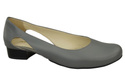 Damen-Ballerinas Grau, Naturleder 103 ElitaBut