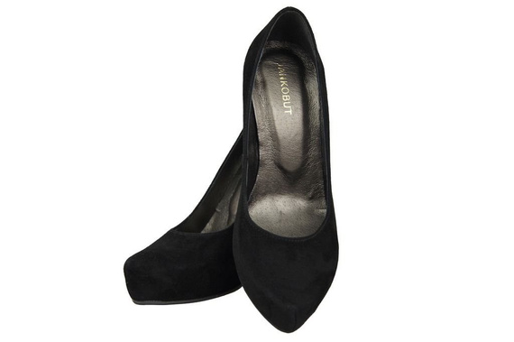 Damenschuhe Pumps Schwarz Naturleder Wildleder 644 ElitaBut