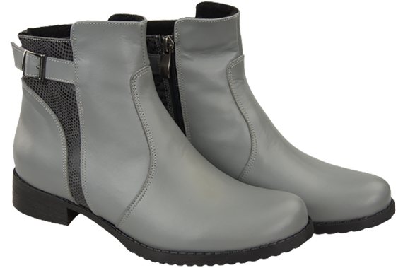 Winter-Damenstiefel, Naturleder, Grau 156 von ElitaBut