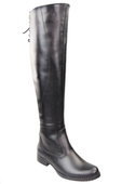Schuhe Damenstiefel Stiefel Overknee-Stiefel Naturleder Schwarz 121 ElitaBut